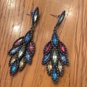 Gemstone drop earrings